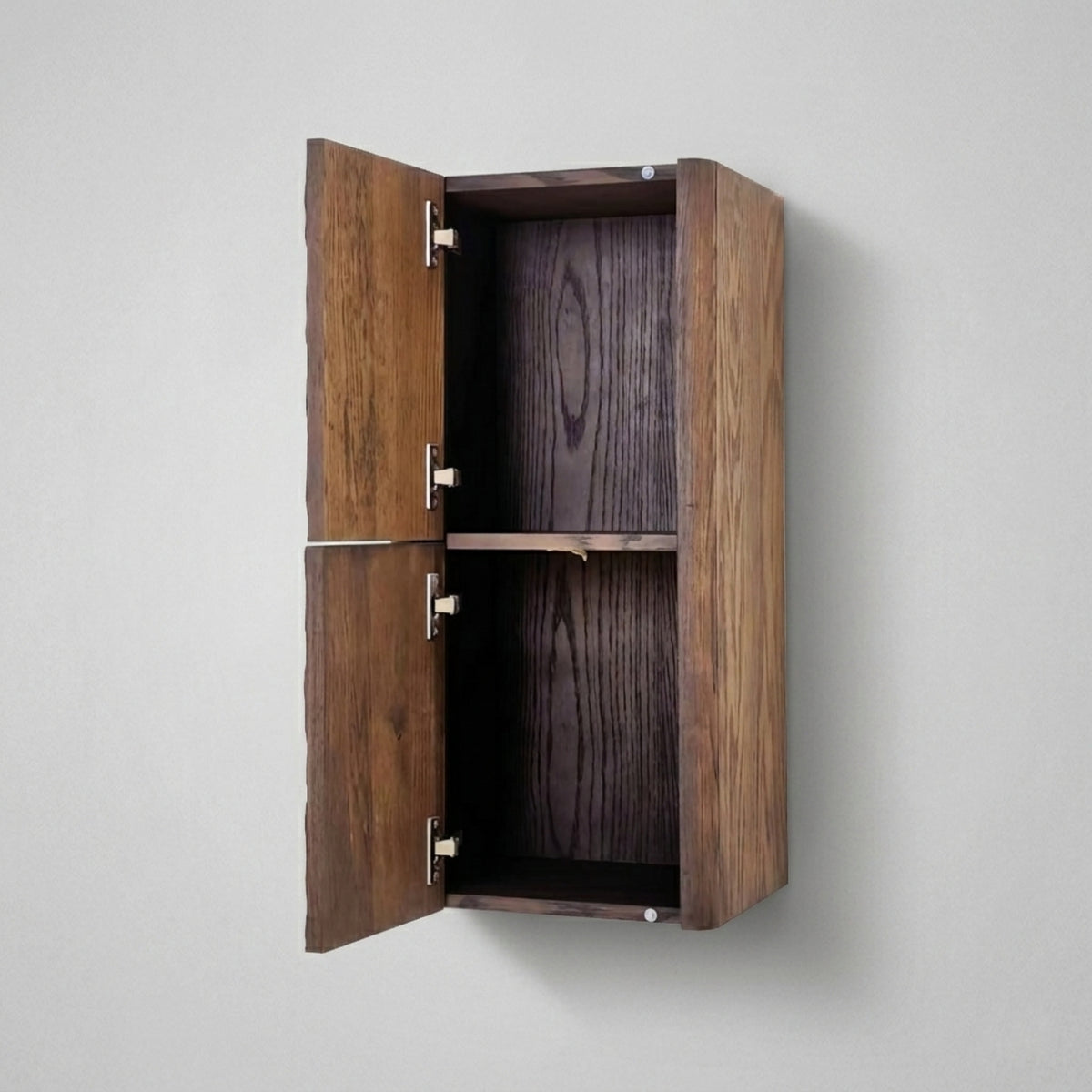 Lumi Bathroom Side Cabinet w/ 2 Storage Areas - Weathered Wood - Restock ETA End of Nov