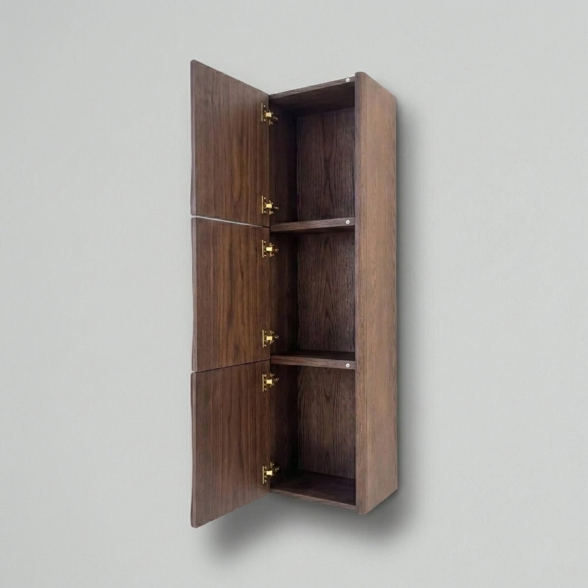 Lumi Bathroom Linen Cabinet w/ 3 Large Storage Areas - Weathered Wood - Restock ETA End of Nov