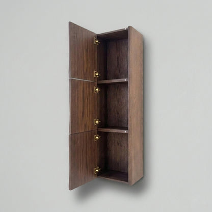 Lumi Bathroom Linen Cabinet w/ 3 Large Storage Areas - Weathered Wood - Restock ETA End of Nov