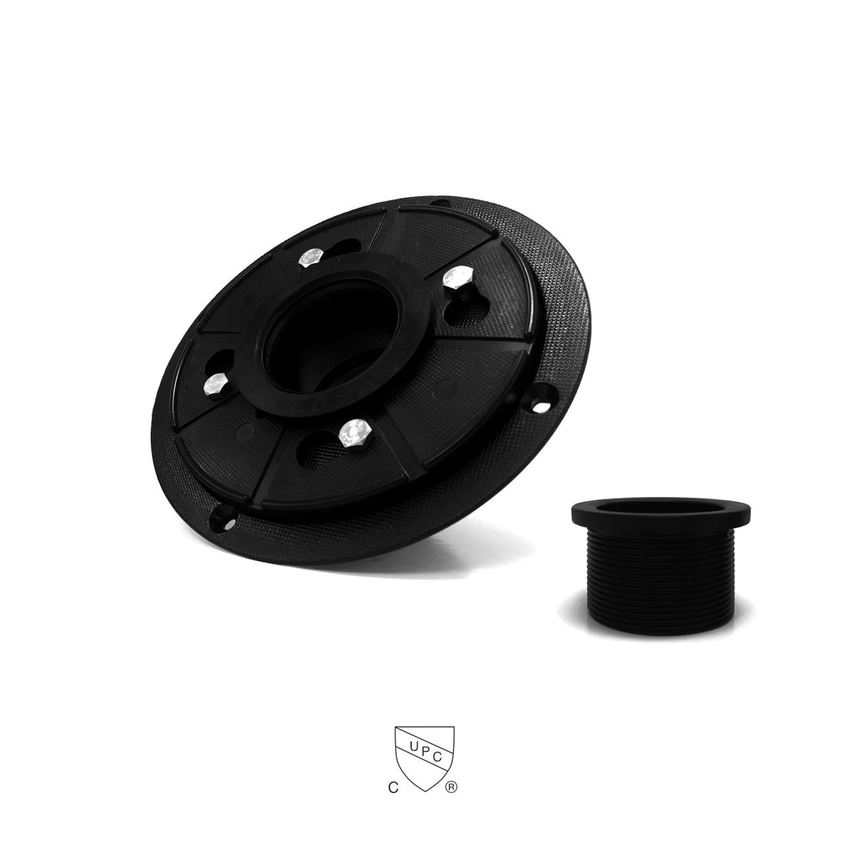 ABS 2 Inch Coupling with Compression and threaded Fittings