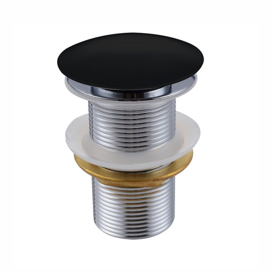 Kubebath Solid Brass Construction Pop-Up Drain Matte Black No Overflow