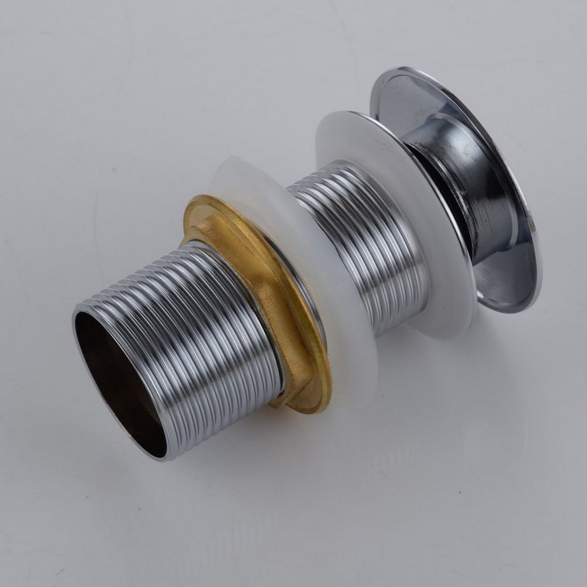 Kubebath Solid Brass Construction Pop-Up Drain Chrome Finish No Overflow