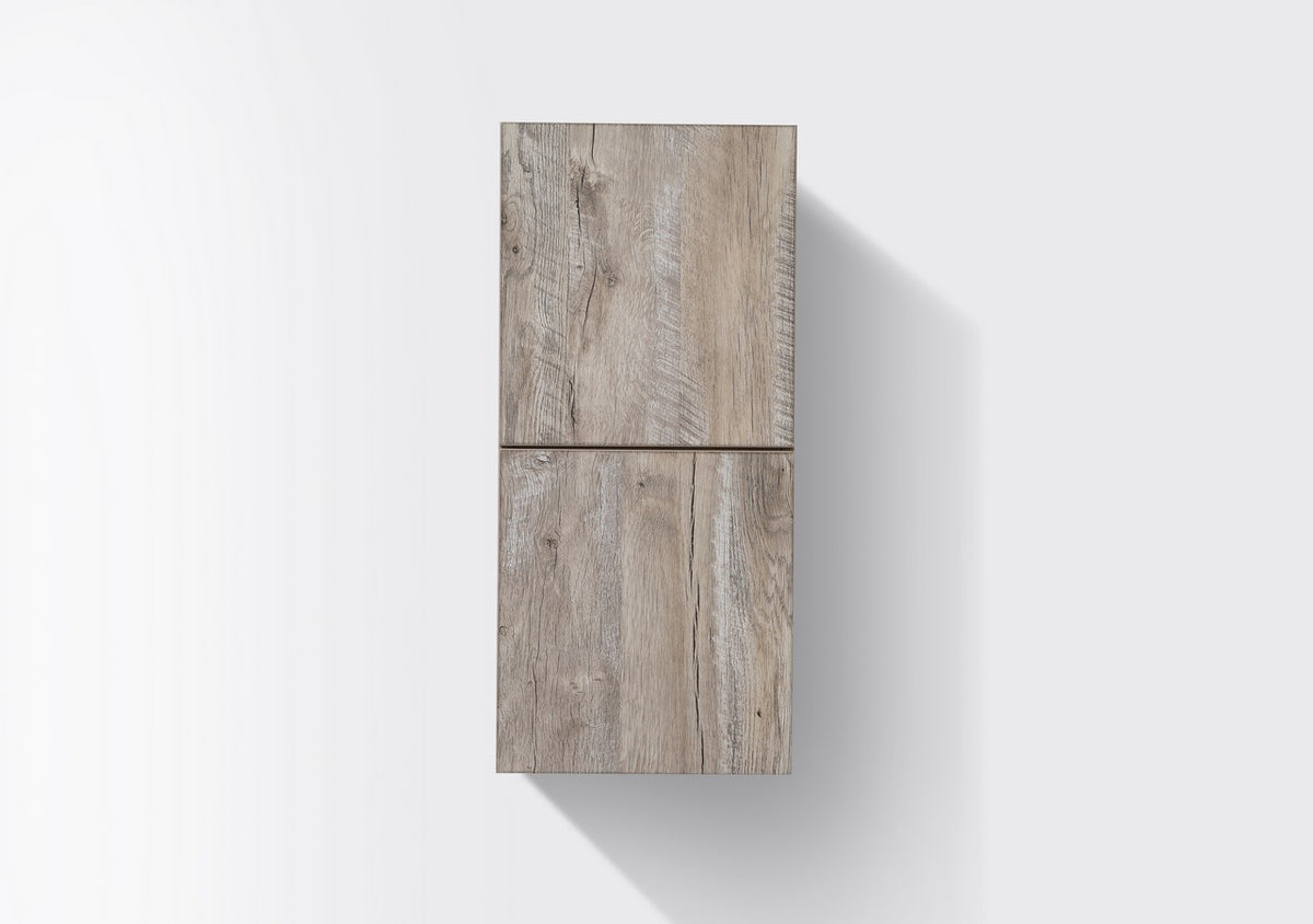 Bathroom Nature Wood Linen Side Cabinet w/ 2 Storage Areas