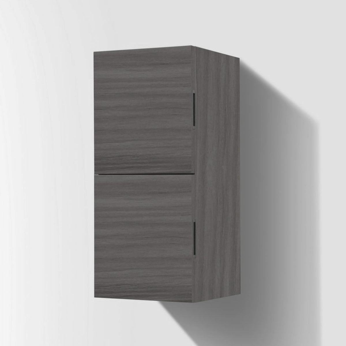 Bathroom Vulcan Ash Grey Linen Side Cabinet w/ 2 Storage Areas