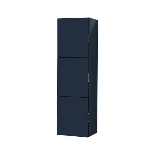 Bliss Blue Bathroom Linen Cabinet w/ 3 Large Storage Areas