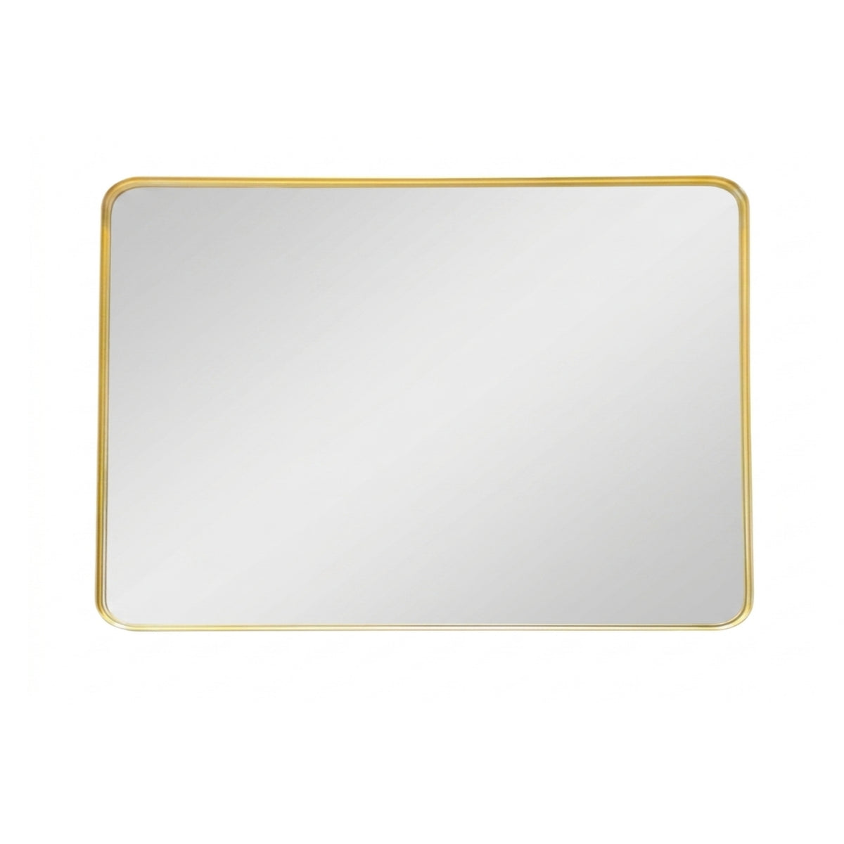 36'' Smusso Brushed Gold Framed Vanity Mirror