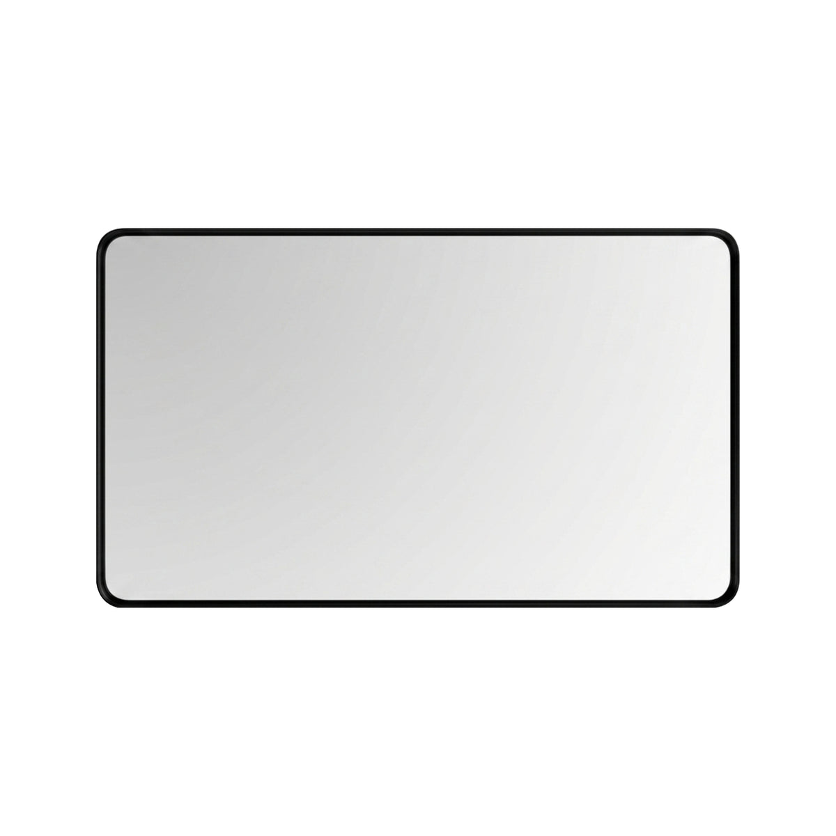 48'' Smusso Matte Black Framed Vanity Mirror