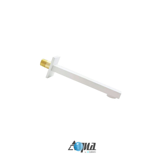 Aqua Piazza by KubeBath 7" Long Tub Filler Spout With Aerator Matte White Finish
